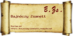 Bajnóczy Zsanett névjegykártya